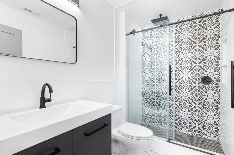 Bathroom with Bold Accent Wall